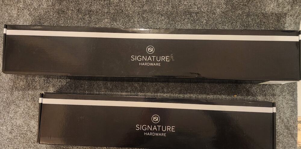 Signature Hardware Berwyn Matte Black Towel Bar Set - 18" & 24" (SHBW18TB2MB)
